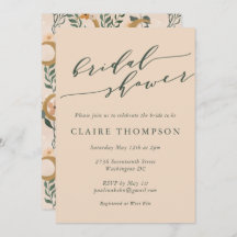 Boho Blush Botanical Moon Script Brautparty