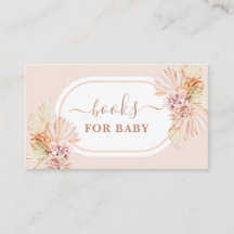 Boho Blush Desert Books for Baby Girl Card
