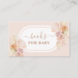 Boho Blush Desert Books for Baby Girl Card Begleitkarte