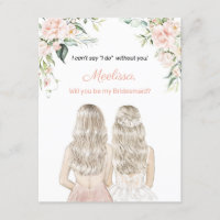 Boho Blush Floral werden Sie meine Trauzeugin sein