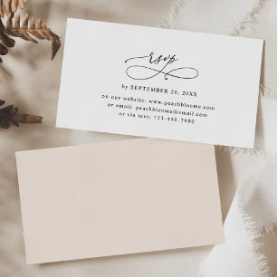 Boho Blush Minimaliste Mariage en ligne Cartes RSV