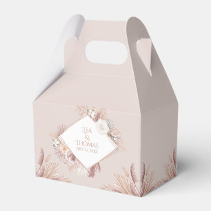 Boho Blush Pampas Gras Hochzeitsgeschenkbox Geschenkschachtel
