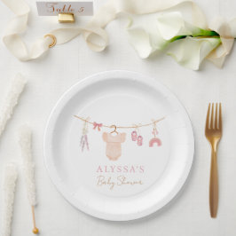Boho Blush Pink Baby Clothes Girl Babydusche Pappteller