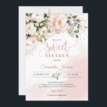 Boho blush pink blumengold Blätter 16 . Geburtstag Einladung<br><div class="desc">Machen Sie sich bereit, stilvoll zu feiern mit dem Boho blush rosa Blumengold Blätter 16 . Geburtstag Einladung! Dieses atemberaubende Design vereint Abenteuer und Spaß mit seinen zarten Blumendetails und eleganten Blätter. Ob Sie ein Wildabenteuer im Freien planen oder ein elegantes Party im Garten planen, diese Einladung Set für ein...</div>