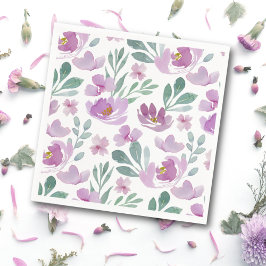 Boho Blush Pink Blumenmuster Hochzeit Serviette