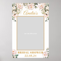 Boho blush Pink Blütengold Bridal Foto Stütze