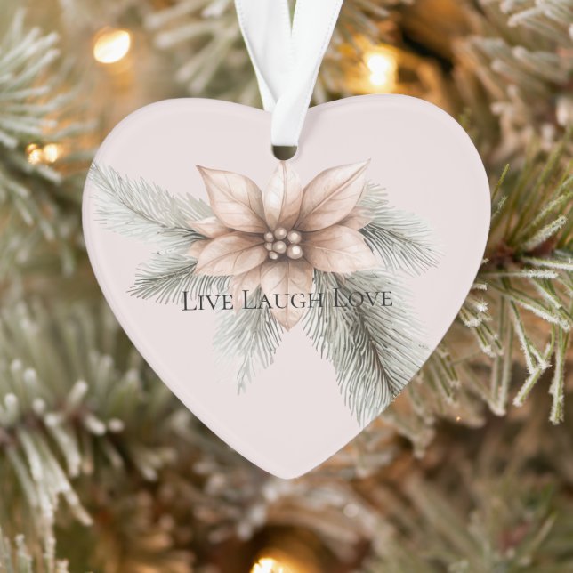 Boho Blush Pink Weihnachten Weihnachtsbaum Ornament (Baum)