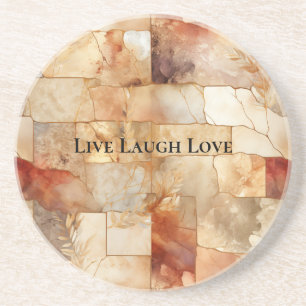 Boho Blush Pink Weihnachtsfloral Getränkeuntersetzer