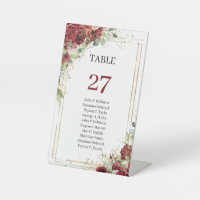 Boho blush und burgundy Rose Gold Tischnummer