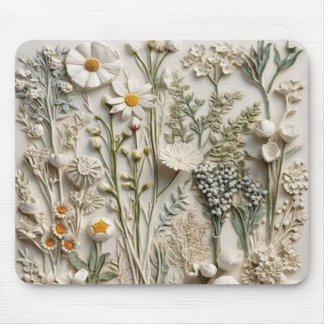 Boho-Blüten Mousepad (Vorne)