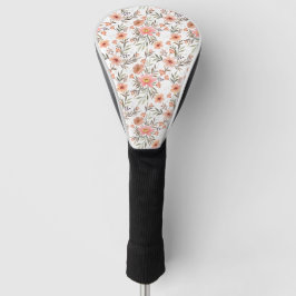 Boho Blüten: Rosa Hand Gezeichnet Golf Headcover
