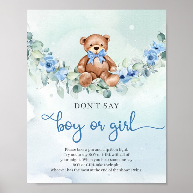 Boho Blütenelefant Sage nicht JUGEND oder MÄDCHEN Poster (Vorne)