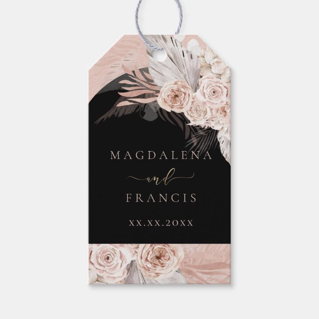 Boho-Blütenmarsch Geschenkanhänger (Vorderseite)