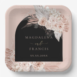 Boho-Blütenmarsch Pappteller