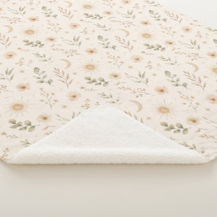 Boho-Boheme-Blumen-Sonnen-Monde-Botanik-Neutral Sherpadecke