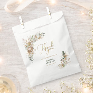 Boho Bohème Vert & Or Bohème Mariage Faveur Sacs