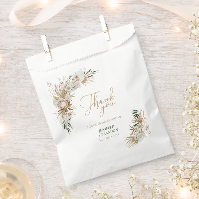 Boho Bohème Vert & Or Bohème Mariage Faveur Sacs (Coupé)