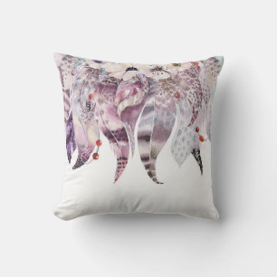 Boho Bohemian Federn Glam Grafik Moderne Trends Kissen