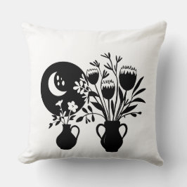 Boho bohemian floral sun moon kissen