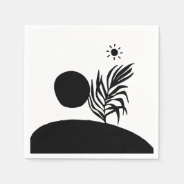 boho bohemian floral sun moon serviette