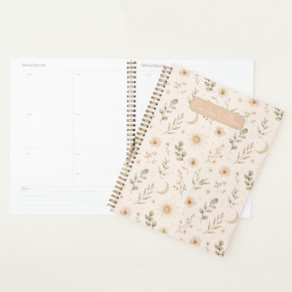 Boho Bohémien Floral Lune Soleil Botanique