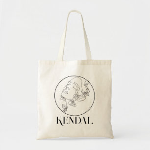 Boho Bohemisch Abstrakt-Minimalstil Tragetasche