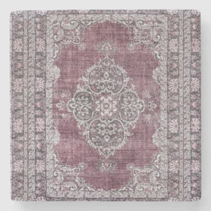 BOHO BOHEMISCH ART DRUCKEN IN BURGUNDY WEIN STEINUNTERSETZER