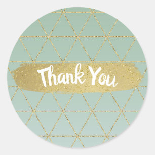 Boho Bohemisch Chic Gold Mint Modern Sweet 16 Part Runder Aufkleber
