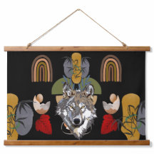 Boho Bohemisch Modern Art Fox Earth Mauer