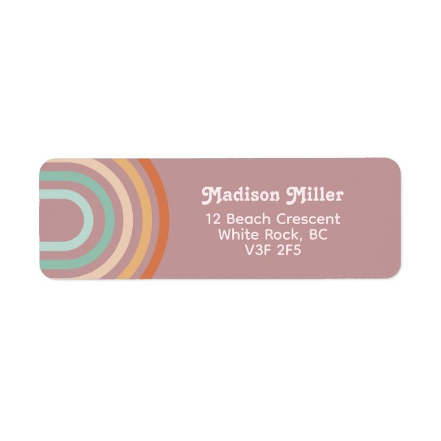Boho Bohemisch Pastel Rainbow Mauve Hintergrund (Vorne)