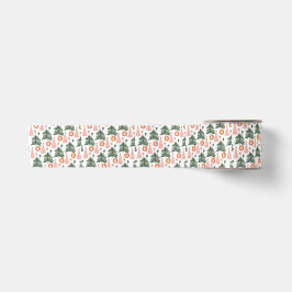 Boho Bohemisch Pink Orange Grüne Weihnachtsbaumen Satinband