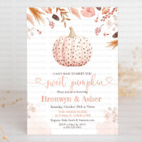 Boho Bohemisch Polka Dot Pumpkin Baby Shower
