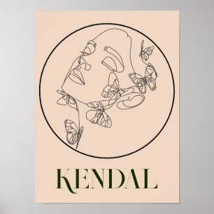 Boho Bohemische Abstrakt-Minimal-Poster Poster