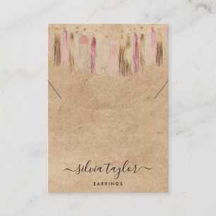 Boho Bohemische Kunsthandwerkspapiere mit Nekklass Visitenkarte