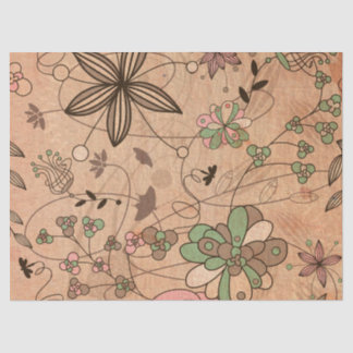 Boho Bohemische Retro bunte BlumenBlumen Seidenpapier