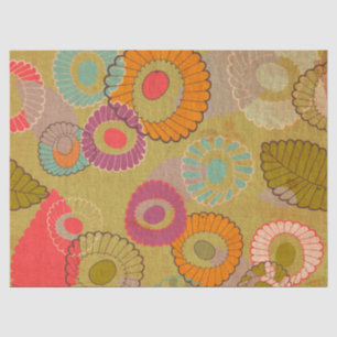Boho Bohemische Retro bunte BlumenBlumen Seidenpapier