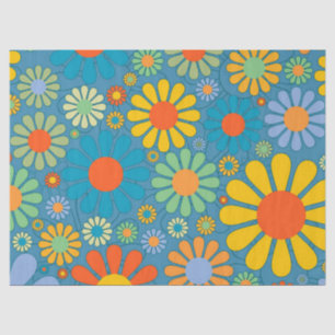 Boho Bohemische Retro bunte BlumenBlumen Seidenpapier