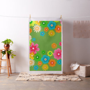 Boho Bohemische Retro bunte BlumenBlumen Stoff