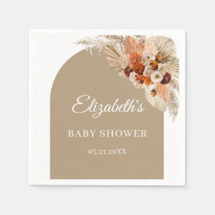 Boho-Boje-Pampas-Gras Terrakotta-Nickerchen Serviette