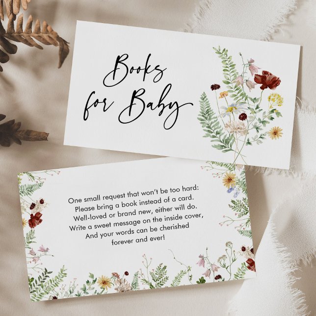 Boho Books für Babydusche Brunch-Umschließkarte Visitenkarte (Von Creator hochgeladen)