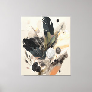 Boho Botanical Abstrakt Earthy Minimalistisch Leinwanddruck