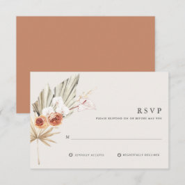 Boho Botanical Bohemisch Floral Wedding RSVP Karte