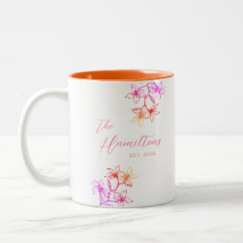 Boho Botanical Custom Brautparty Zweifarbige Tasse