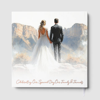 Boho Botanical Custom Monogram Wedding Gästebuch