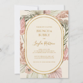 Boho Botanical | Grüner Brunch und Brauchdusche Einladung