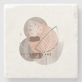 Boho Botanical Mid Century Neutral Home Decor Steinuntersetzer