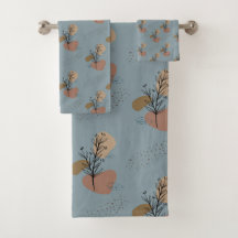 Boho Botanical Motif Mocha Mousse et Accents