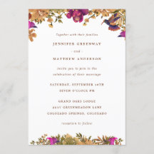 Boho Botanical Watercolor Blume Hochzeit