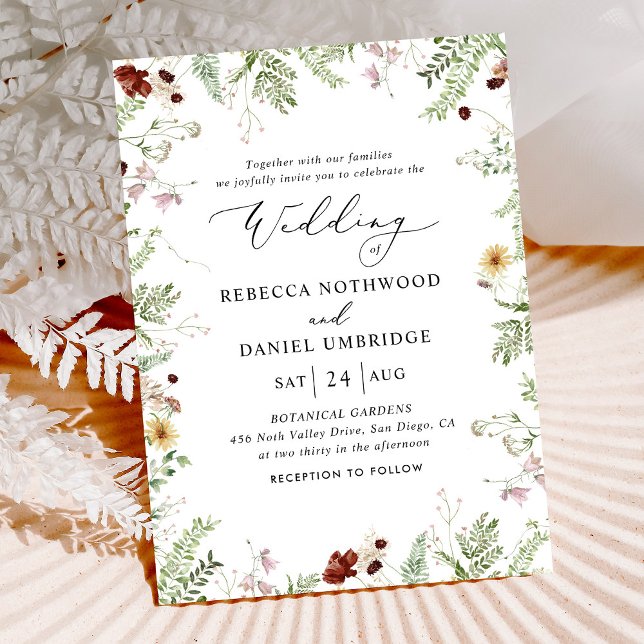 Boho Botanical Wedding Einladung (Von Creator hochgeladen)