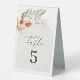 Boho Botanical Wedding Tischnummer Tischaufsteller